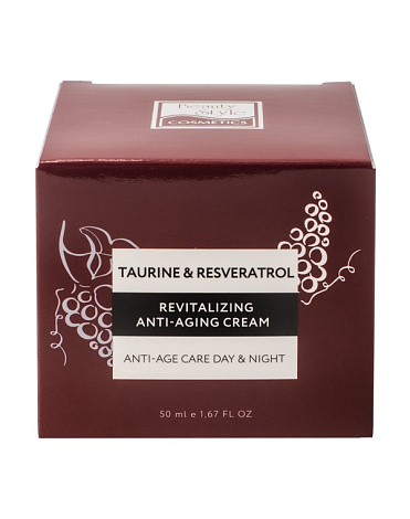Крем возрождающий Anti Age plus 24 часа "Taurine & Resveratrol" 50 мл Beauty Style 1
